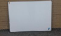 New in box 48x35&rdquo; Lockways Magnetic Dry Erase Board Wall Mounted Aluminum Message Presentation White Board with Pen Tray