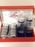 Vintage Colbalt Blue Shakers & Sugar and Creamer