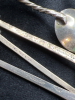 Four Sterling Spoons Enamel Amber Jade - 4