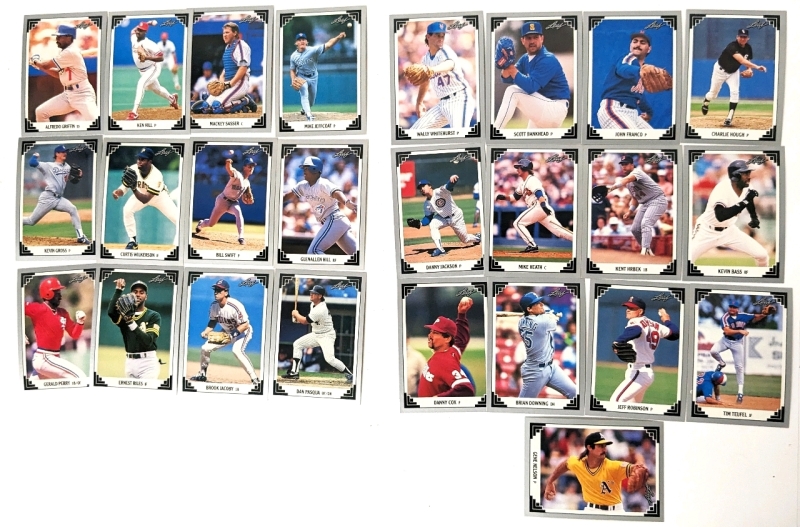 25 Vintage 1991 Leaf MLB Baseball Trading Cards Series 2