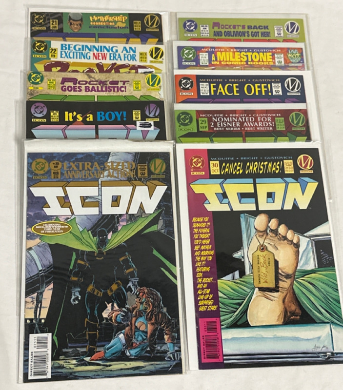 10 Vintage Icon DC Comics Issue 21-30 Mostly Bagged & Boarded