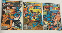 3 Worlds Finest Comics Starring Superman & Batman DC Comics Issues #291, 294 & 295 Bronze Age Vintage Bagged and Boarded