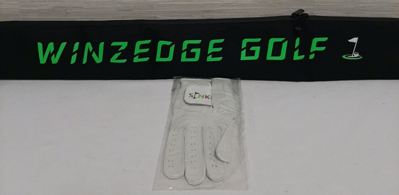 New Win Zedge Golf Beverage Carry Cooler & A Left Hand Leather Golf Glove Size M/L