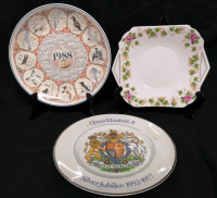 3 Vintage Collectible Plates Shelley, Wedgewood +