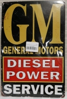 New Metal Sign- GM Diesel Power Service 11.75" X 8"