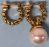 Vintage Gold-Tone Articulated Jelly Belly Fishing Cat Pendant (2.5" Long), Large Statement Clip-On Earrings & Bracelet - 7