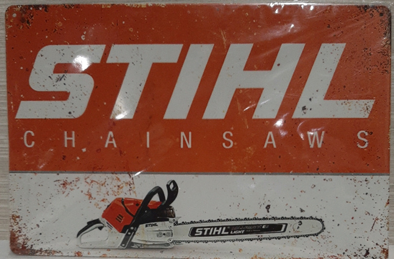 New Metal Stihl Chainsaws Sign Sign 11.75" X 8"