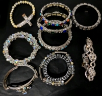 Vintage to Modern Bracelets & Bangle incl Signed CORO & Made in Japan | Up to 4.5" Wide