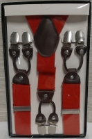 New in Original Box Bright Red Suspensers-Adjustable