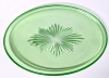 Vintage Uranium Glass Starburst Oval Dish | 10.25" x 7" x 0.75" - 2