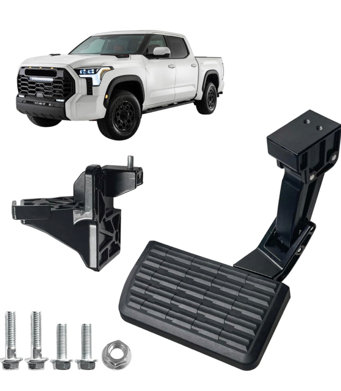 Bed Step Tailgate Step Compatible with Toyota Tundra 2022 2023 Folding Truck Step, Retractable Truck Step Replace PTS30-34000 Rear Bumper Tailgate Step