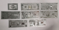 USA .999 Fine Silver Leaf Bank Note Collection . Limited to 1000 Sets