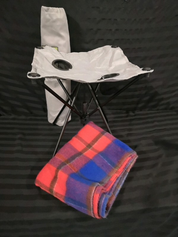 Portable Side Table & Blanket