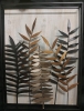 New Ash Leaf Growth Metal Wall Accent Decor with Frame 24"x18"x2 Retails $80<br/> - 2