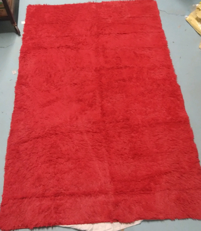 Elmo Red shag Area Rug 95"x59" 100% Polyester