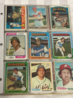 108 Vintage 1960 - 1991 Topps MLB Trading Cards ( 12 Sheets ) No Doubles