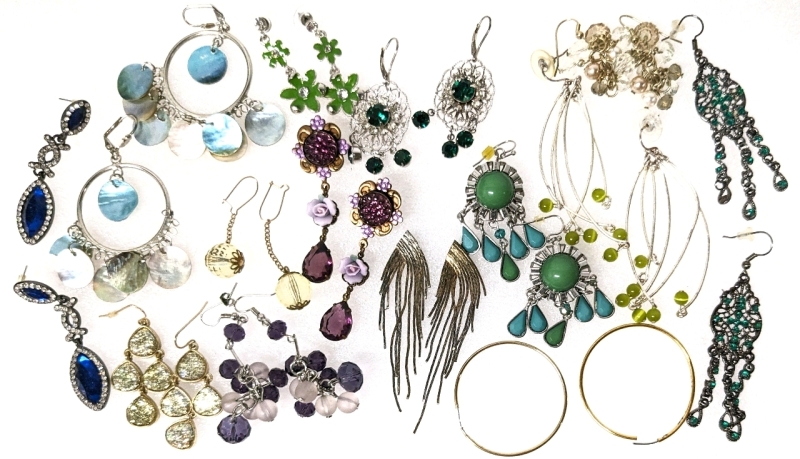 14 Pairs of Vintage to Modern Earrings (All for Pierced Ears)