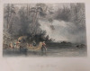 " Portage Des Chats " by William Henry Bartlett . Framed Hand Coloured Steel Engraving with COA - 2