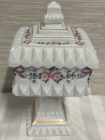 Vintage Westmoreland Milk Glass Wedding Cake Candy Dish Approximately 10&rdquo; Tall 6&rdquo; Wide No Chips Or Cracks