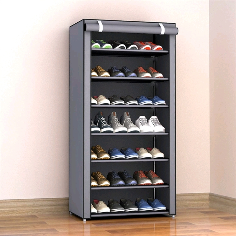 New Dustproof Shoe Cabinet, Standing Shoe Rack, Shoe Organizer, Shoe Cabinet, B, 8 Tiers<br/>