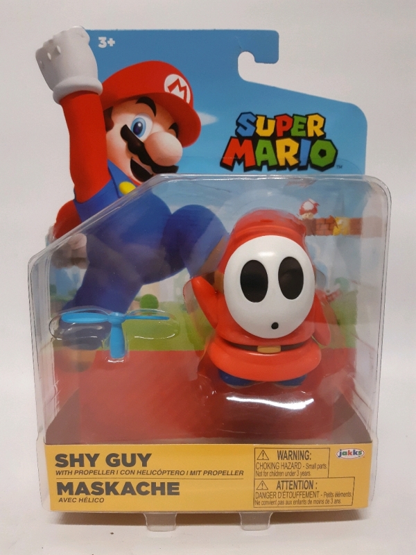 New Jakks Pacific World Of Nintendo Super Mario " Shy Guy With Propeller" 4 Inch Figurine *Sealed*