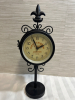 Kensington Station London 1879 Metal Double Sided Train Station Decor Clock 16” Tall 6” Diameter One Side of Clock Tested - 3