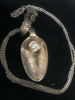 Unique Spoon Design Set Pearl Pendant on Chain - 3