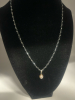 18K Gold GP Fresh Water Pearl Pendant with Moroccan Link Chain - 3