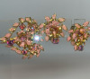 Vintage Pink Enamel Brooch Matching Earrings signed Austria - 6