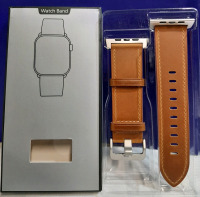 Compatible with Apple Watch Ultra 2 / Ultra Band 49mm 45mm 44mm 42mm 41mm 40mm 38mm Men Women, Top Grain Genuine Leather Band Strap for iWatch Ultra Series 9 8 7 6 5 4 3 2 1 SE