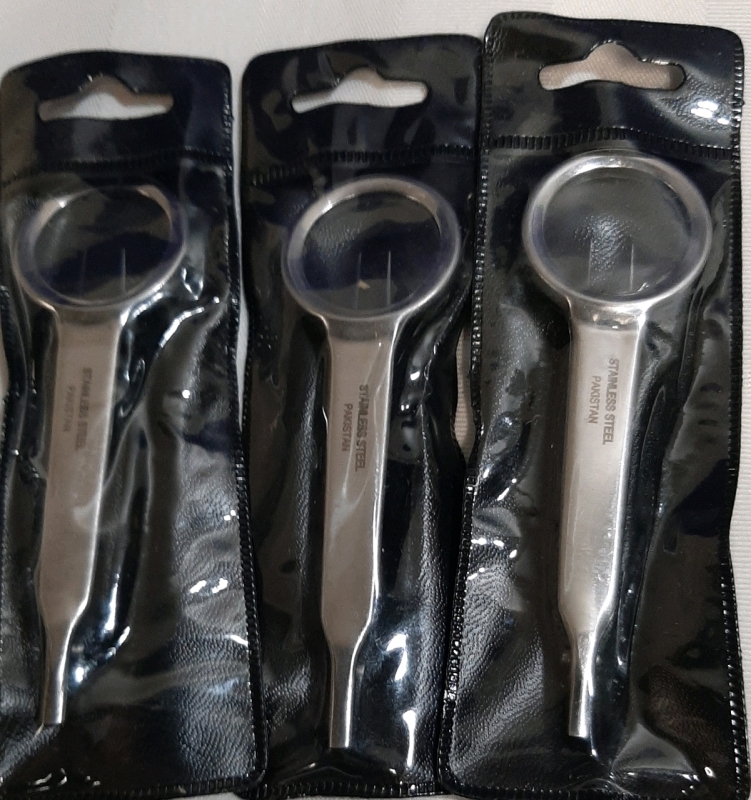 3 New Pair of Magnigrip Magnifying Glass with Tweezers Stock photos used Retail $24.99 each<br/>