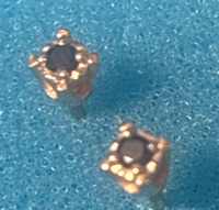 14K Black Diamond Stud Earrings