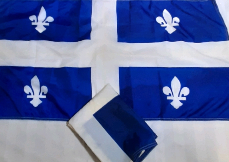 2 New Quebec Flags 29.5" X 14.5 "