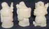 " Fu Lu Shou " Chinese Three Star Gods Resin Figures , 2 3/4" Tall - 2