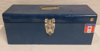 Mastercraft Blue Metal Tool Box , measures 16"&times;6"&times;6"