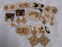 10 Gold Tone Vintage D'Orlan Earrings - Clip ons