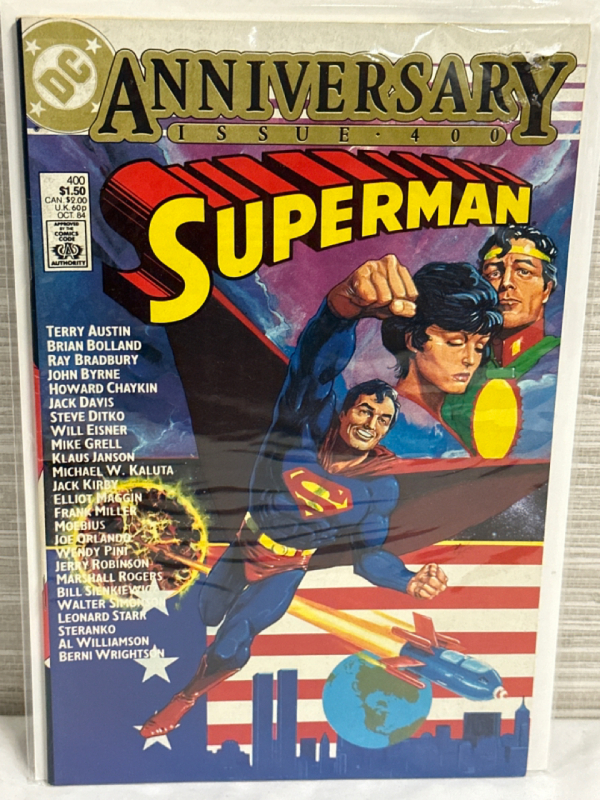 Superman Anniversary Issue #400 DC Comics 1984 Bronze Age Vintage Bagged and Boarded