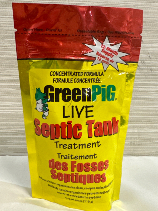 New GreenPig Solutions 52 Concentrated Formula Live Septic Tank Treatment 12 Month Supply