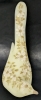 Signed Handpainted Vintage Fenton Uranium Custard Glass Dove with Flower Details and Original Stickers | 4" x 4.75" Tall - 4