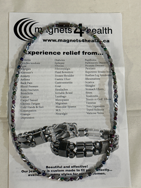 Magnets 4 Health Magnetic Hematite Necklace Anklet Necklace With Beads 20”