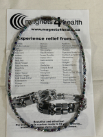 Magnets 4 Health Magnetic Hematite Necklace Anklet Necklace With Beads 20&rdquo;
