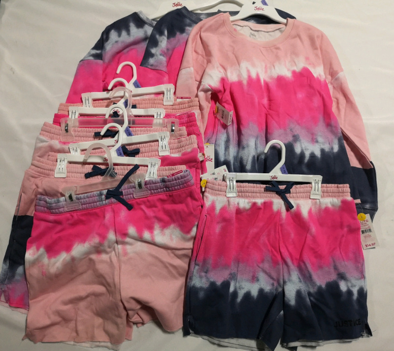 10 New Youth JUSTICE Tops & Shorts sz XL