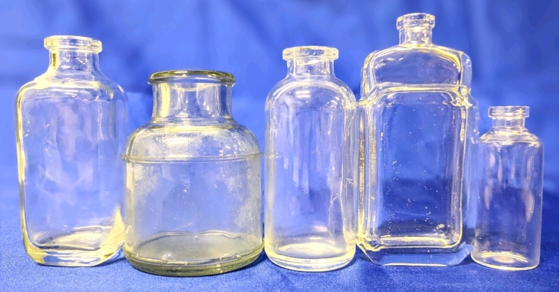 5 Adorable Vintage Small Glass Bottles | 2.25" - 3.5" Tall