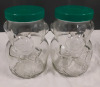 2 NHL Stanley Cup Kraft Teddy Bear Advertising Piggy Bank Jars ( 7.5 " Tall )