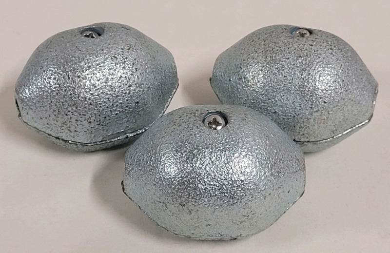 New - Three (3) 1.5lb (.700kg) Lead Fishing Weights