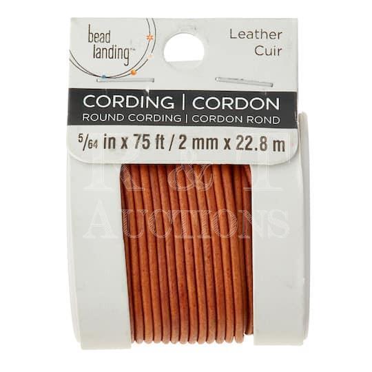 New Bead Landing Leather Round Cording 5/64" x 75'