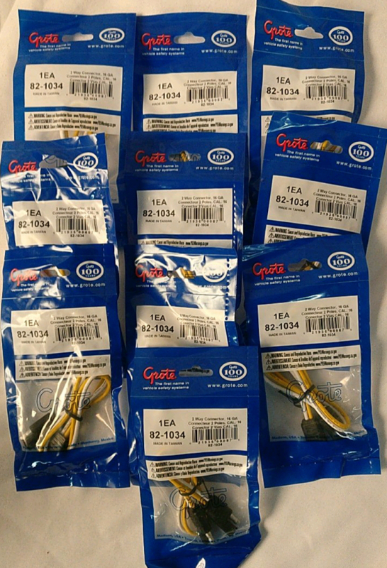 9 New Grote 2 Way Trailer Connectors - 82-1034