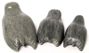 3 Signed Vintage DIMU | Dietrich Muckenheim (1933-1993) | Inuit-Style Seal Soapstone Cravings | 2.75", 3.5" & 4" Long - 3