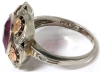 Gorgeous Size 6 14k Gold Ring with Large, Clear Inset Ruby - 4