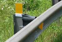 4x Pexco Gator Jaw Guardrail Deflector. 6.25" by 3".